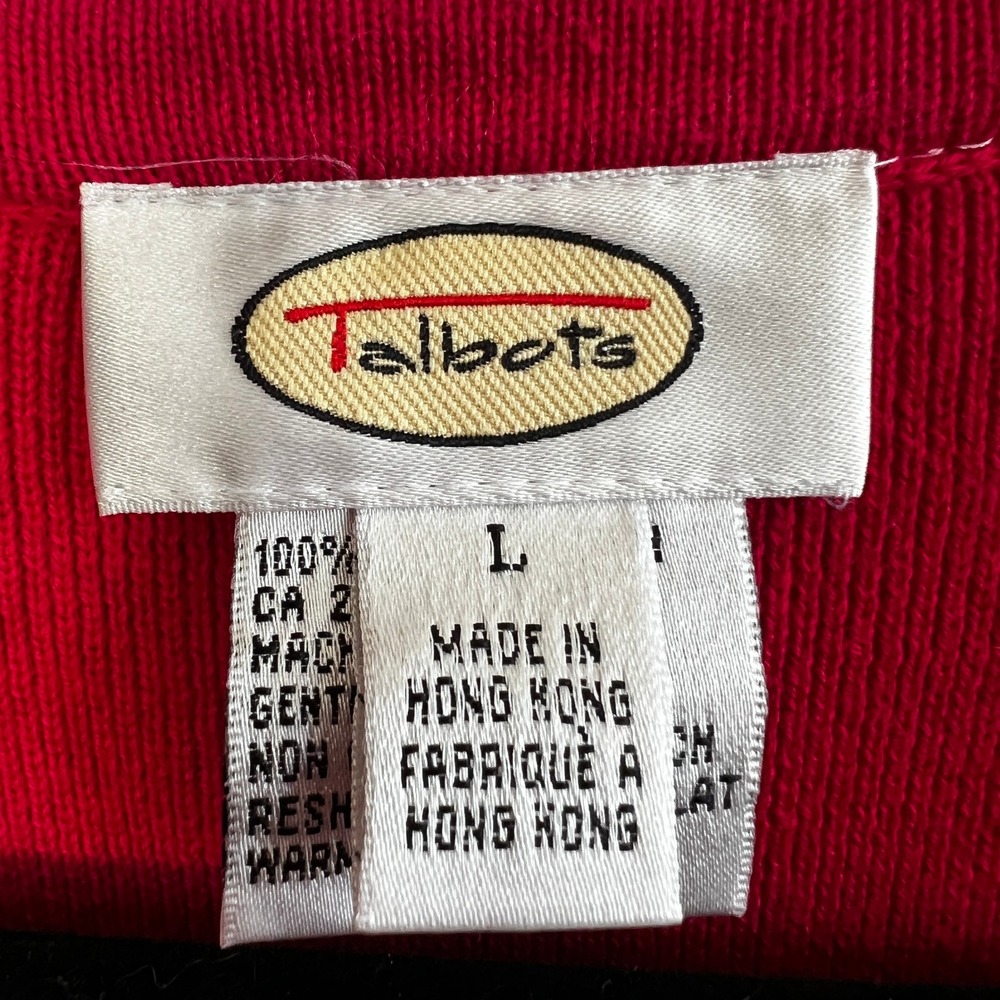 Vintage Talbots Button Up Cardigan Sweater Size Large Hot Pink Short Sleeve - Picture 5 of 8